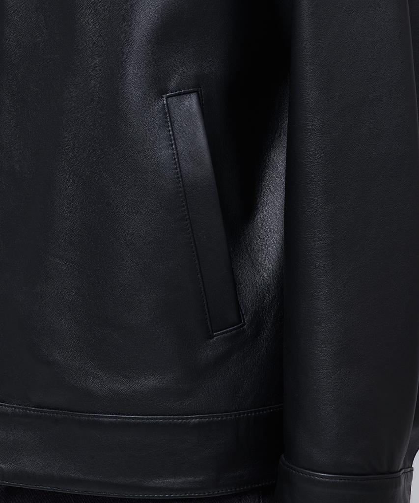 Musinsa Standard Lambskin Oversized Single Jacket [Black]