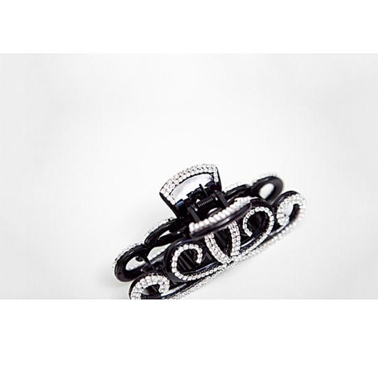 Мода Корона Форма Rhinestone Инкрустация Женский Головной Убор Большой Коготь Для Волос Клип Декор
