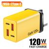 120 Вт GaN USB C Зарядное устройство с несколькими портами Быстрая зарядка Адаптер для зарядки телефона PD QC3.0 Для iPhone 16 Samsung Xiaomi Huawei Настенное зарядное устройство