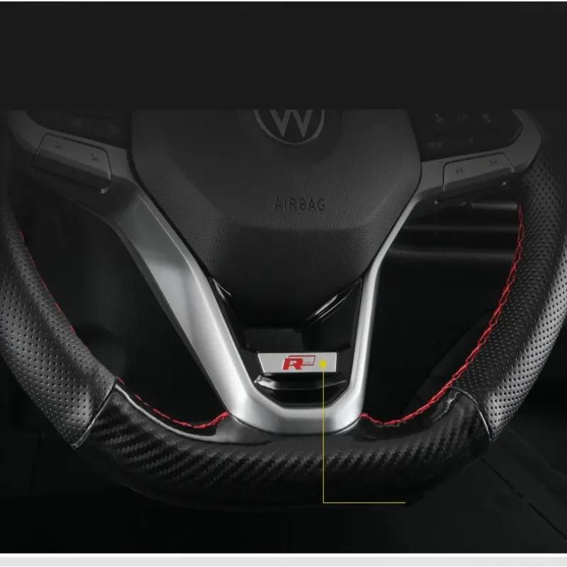 2025 Hot Car Steering Wheel Emblem Sticker Decals for Volkswagen VW Golf 8 MK8 Magotan CC Tayron X Touareg Accessories