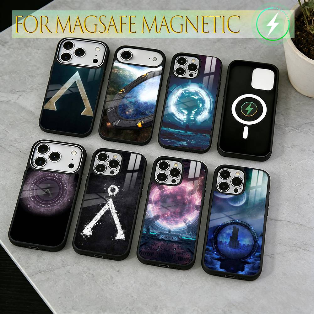 Чехол для телефона Stargate A-Atlantis для iPhone 17, 16, 15, 14, 13, 12, 11 Plus, Pro, магнитный с беспроводной зарядкой Magsafe