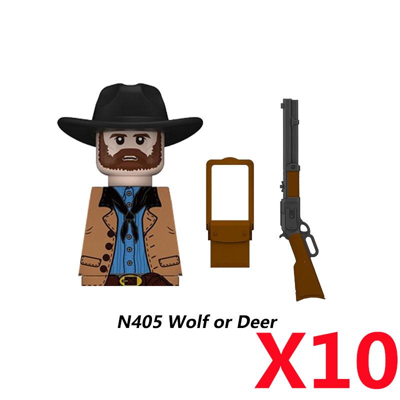 MOC Military Soviet US Soldier Figure Building Block Cavalry Pilot Western Cowboy Detective Weapon Sword Cloak Kid Toy Gift K148