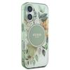 Guess Guhmp16Mhfwbdcen Iphone 16 Plus6.7 Zielony/Green Hardcase Iml Flower & Tonal Circle Magsafe