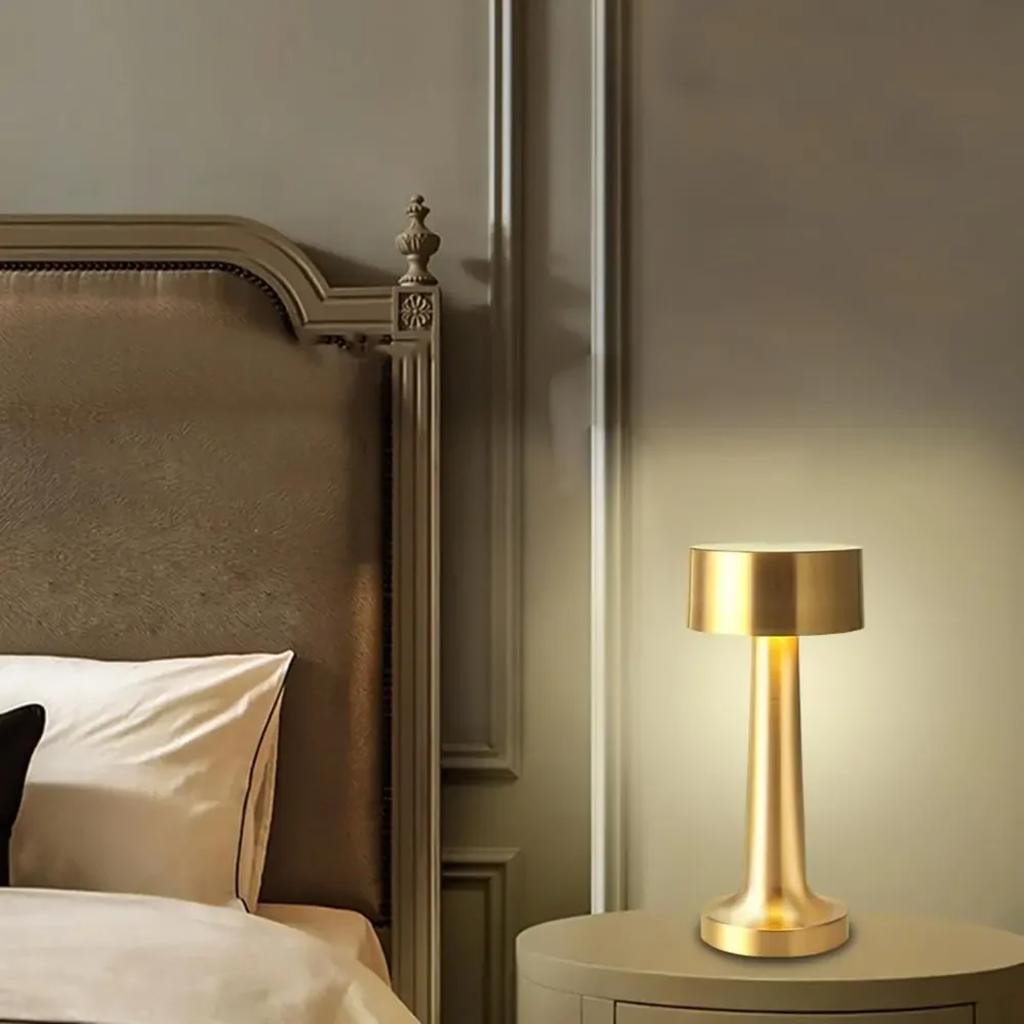 New LED Night Light Retro Lamps USB Rechargeable Metal  Lamp  Bedside Written Dining Living Room Coffee Table Bedroom Decor