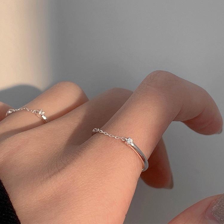 Модное высококачественное серебряное цепочное кольцо: Холодный стиль моды для женщин