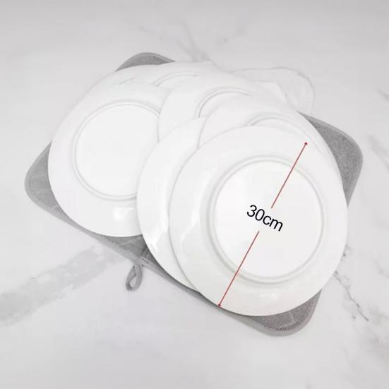 Складной коврик для сушки посуды Супервпитывающий коврик из микрофибры Подставка со штабелируемой полкой Нескользящий органайзер для кухонной столешницы для сушки и хранения