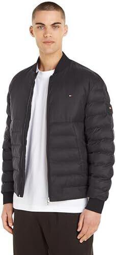 Зимняя куртка Tommy Hilfiger Water Repellent Packable Quilted Bomber Jacket (MW0MW33731) черный