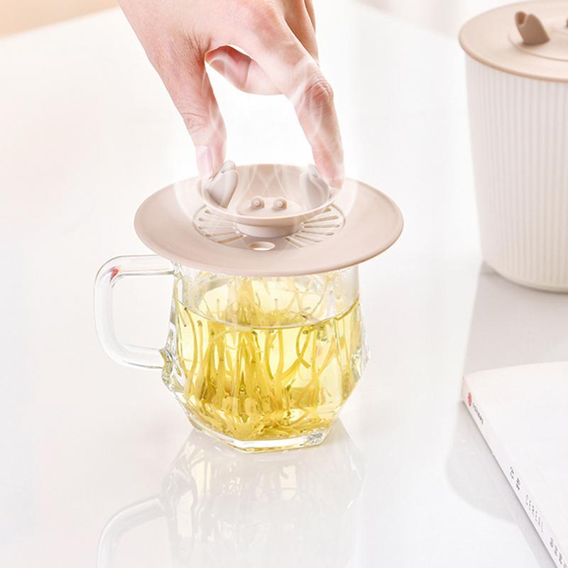 Силиконовые крышки с отверстием для соломинки, силиконовые крышки для чашек в форме краба, многоразовые силиконовые крышки для кружек и чашек, крышки с вакуумным уплотнением для сохранения