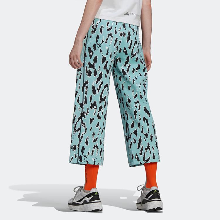 Adidas X Stella McCartney High-Waist Printed Casual Sweatpants Women Bottoms Green HA8965