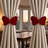 2Pcs Velvet Velvet Bow Curtain Tiebacks Creative Curtain Holders Curtain Strap  Curtain Decor