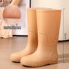 Rain shoes women's fashion adult tall rain boots Internet celebrities foreign style long tube shoes non-slip anti-rubber shoes kitchen boots