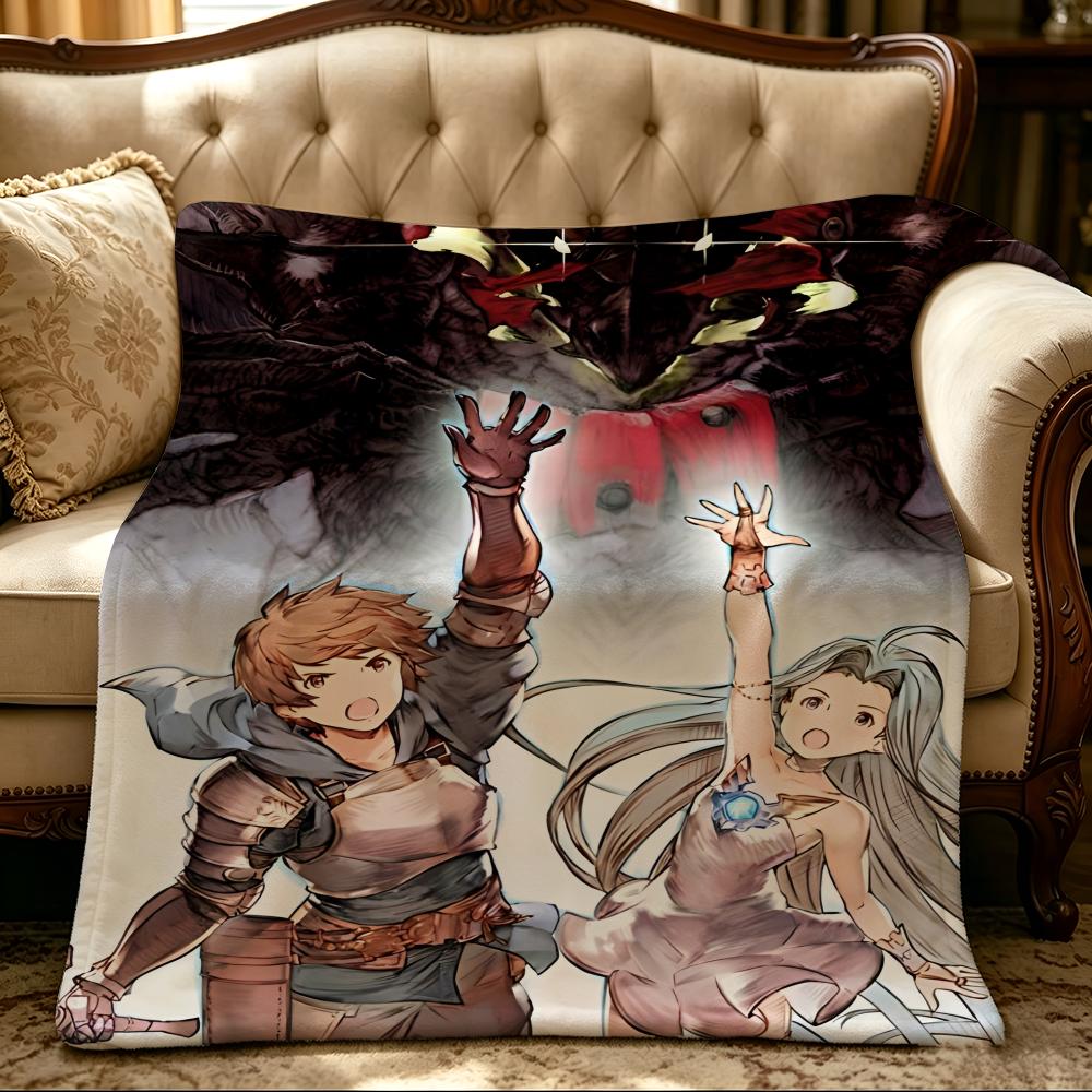Игра G-Granblue Fantasy-y Бросок Толстое Уютное Фланелевое Одеяло, Многоцелевое Использование В Помещении На Улице Ежедневный Сон