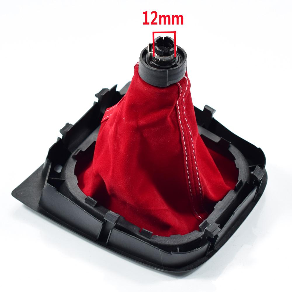 Ручка переключения передач с ручным управлением 5 6 скоростей с гетрами для Volkswagen VW Golf 5 6 MK5 MK6 R32 GTI 04-09, красная замшевая кожа, автомобильный Стайлинг