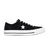 One Star Low Black Suede Unisex Sneakers White 158369C