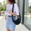 New Retro One-shoulder Crossbody Waist Bag Korean Version Simple PU Large Capacity Croissant Chest Bag