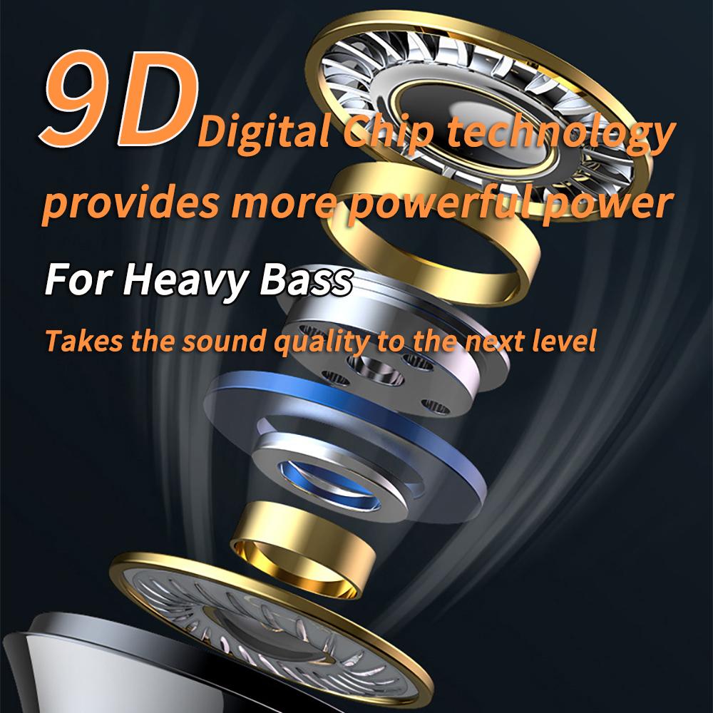 2-метровые проводные наушники для караоке с прямой трансляцией, 9D HiFi, мощные басы, два микрофона, гарнитура, 3,5 мм AUX/Type-C, цифровые внутриканальные наушники с чипом