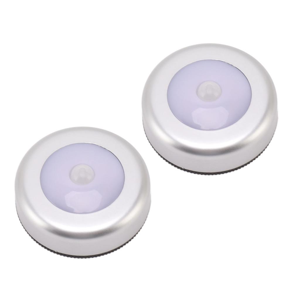 2 Pack Motion Sensor Night Light Battery Powered Sensing Lamp LED Induction Lamp Closet