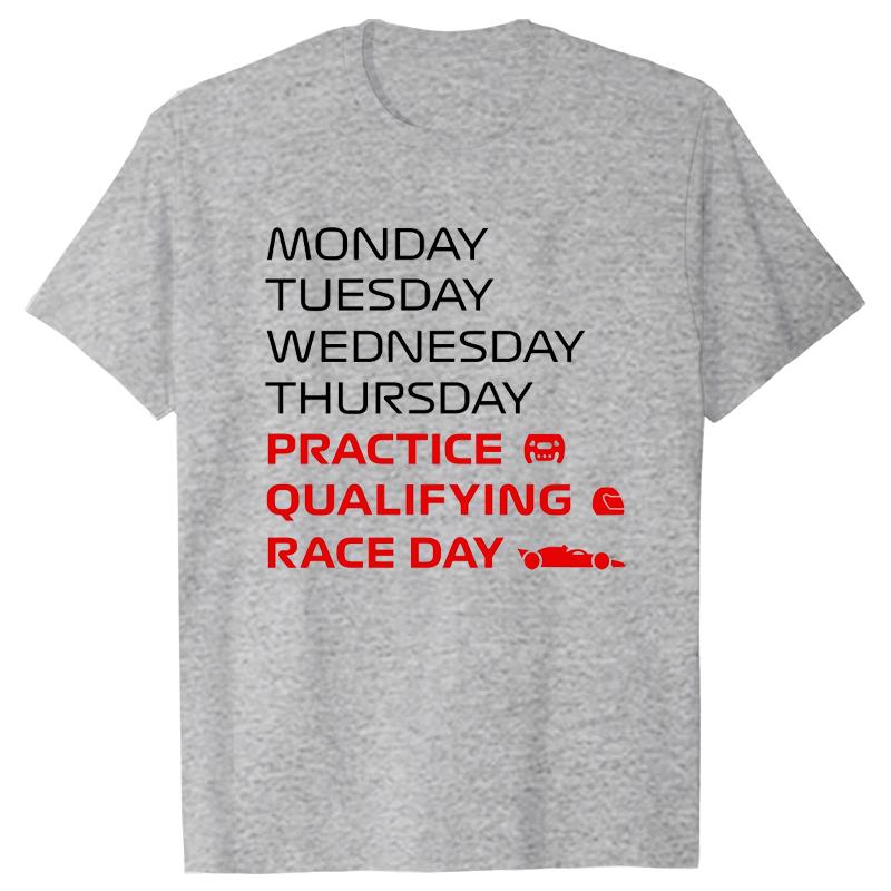 Race Week Tshirt For Unisex Unisex Clothing Practice Qualifying Race Day Design Tshirts Casual Unisex Clothing Racing Fan Gift