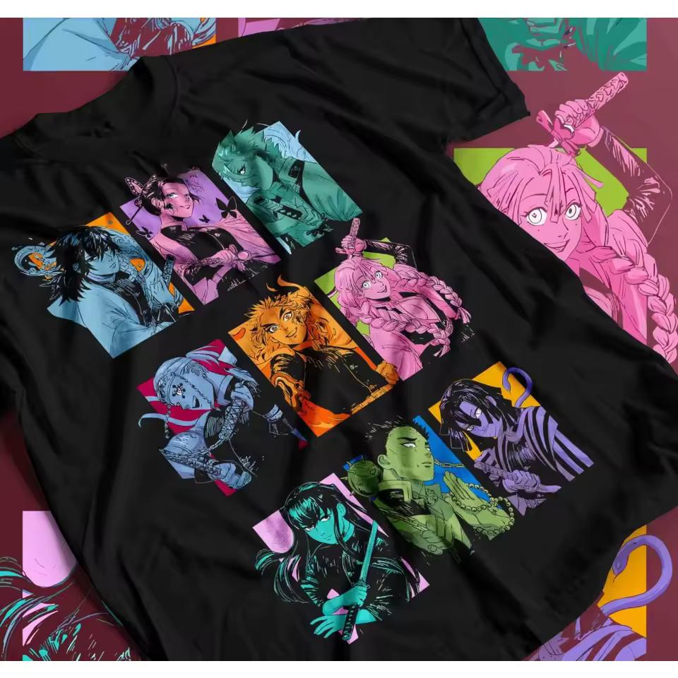 Pillar Devil Killer Demon Slayer Blade Tianyuan Horror Anime Men's T shirt Spring/Summer New Product unisex casual T shirt