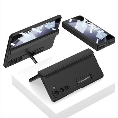 Магнитный шарнирный чехол для Samsung Galaxy Z Fold 5 5G, чехол с защитой экрана камеры, противоударные чехлы для телефонов, роскошные чехлы