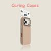 For iPhone 17 Pro Max Case White Starburst Bling Frame Large Cutout Soft-Touch Cover compatible with iPhone 16 15 14