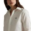 Polo Ralph Lauren Классическая хлопковая однотонная рубашка с длинным рукавом Женские рубашки 211A92177-001