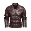 Men's Style Personalized Trendy Pocket Pu Leather Jacket Men's Leather Jacket