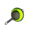 Collapsible Foldable with Handle Silicone Colander Dish Draining Basket Drainer Strainer