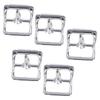5Pcs Belt Buckle Simple Stylish Easy Installation Metal Buckle Replacement for Making Bags Wallet Pet Collars