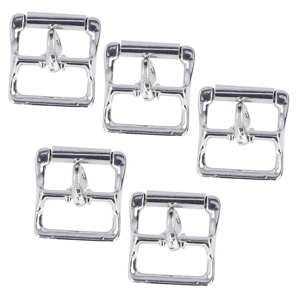 5Pcs Belt Buckle Simple Stylish Easy Installation Metal Buckle Replacement for Making Bags Wallet Pet Collars