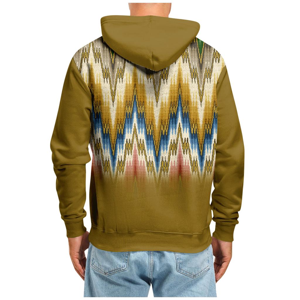 Модный свободный мужской и женский свитер с капюшоном с длинным рукавом и принтом