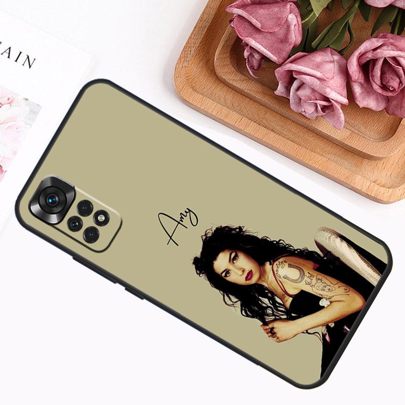 Чехол Amy Winehouse для Xiaomi Redmi 12C 10C 9A 9C 9T Redmi Note 12 Pro 8 9 10 11 Pro 11S 10S 12S