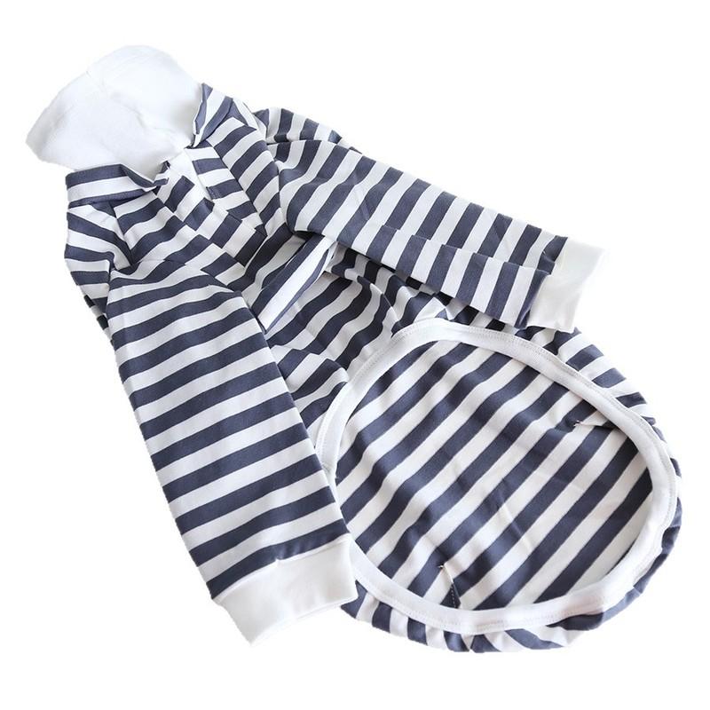 Spring Striped Dog Sweatshirt, Fashionable Pet Clothes For Italian Greyhound, Whippet Large Clothes