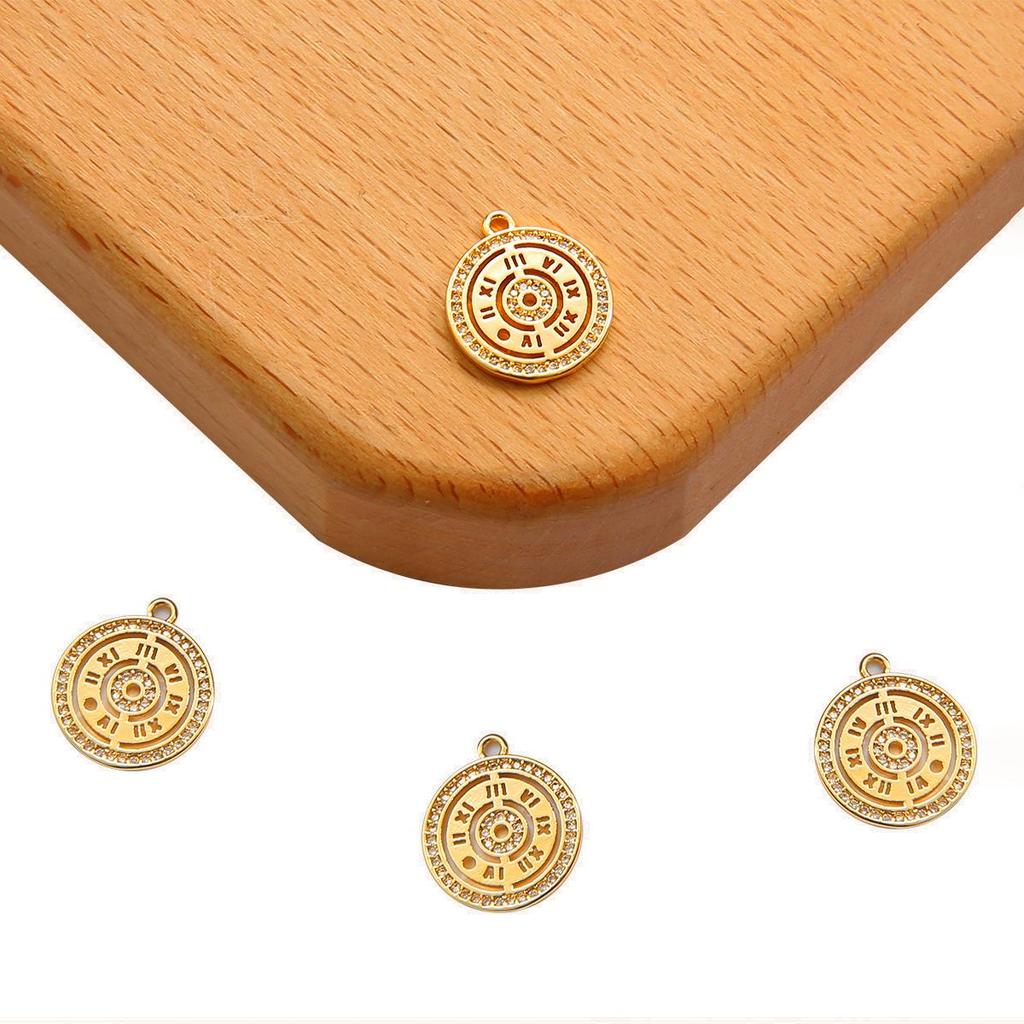 Медный лист Часы Циркон Шарм Подвеска для DIY Браслет Ожерелье Аксессуары