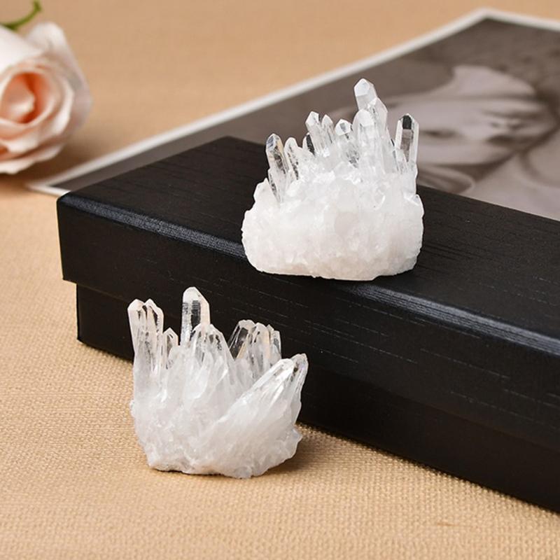 Натуральный кварц, белый прозрачный кластер, целебные камни, точка