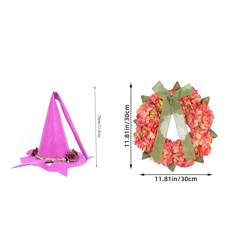 Венок из гортензии, подвесной светильник на дверь, имитация цветочного стиля, настенное украшение на осень