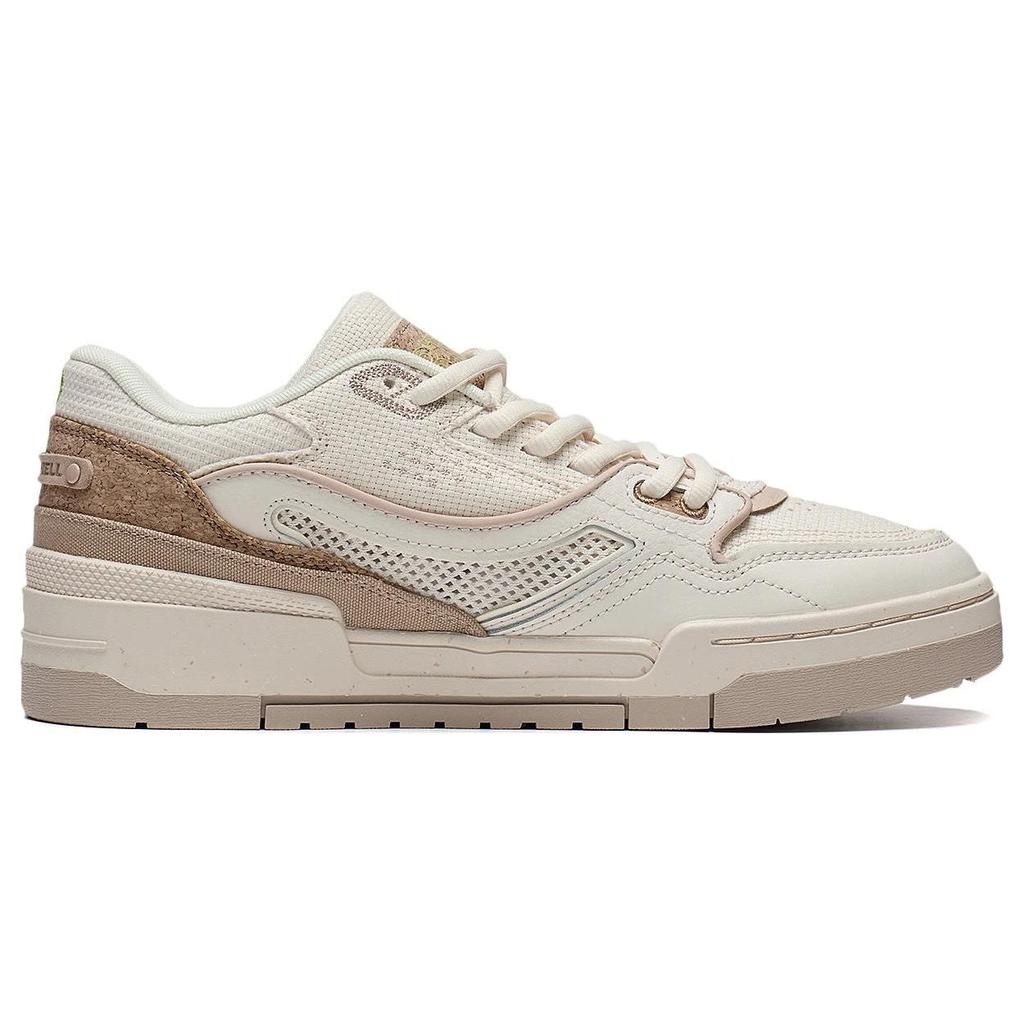 Li Ning 001 Btc Prm Ткань Синтетическая Кожа Нескользящая Износостойкая Низкая Спортивная Повседневная Обувь Мужские Кроссовки Яичная скорлупа-Серый AGCT067-1