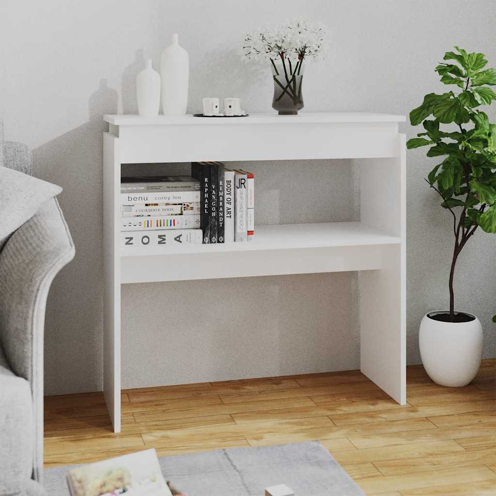 Vidaxl Stolik Konsolowy, Biały, 80X30X80 Cm, Materiał Drewnopochodny