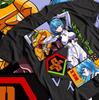 Neon Genesis Evangelion T-shirt Eva Unit 01 Japanese Black Anime Shirt All Size
