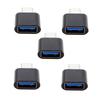 5PCS/Set CY UC-086 Type-C USB-C To USB 2.0 480Mbps OTG Adapter for Phone & Tablet & USB Cable & Flash Disk