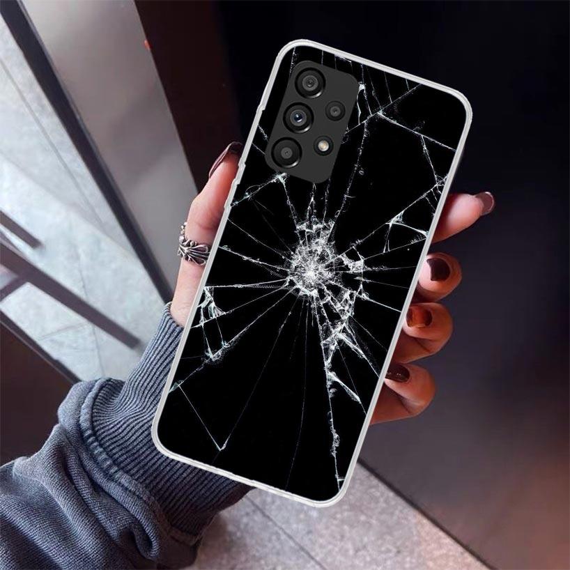 Broken Phone Screen Phone Case For Samsung Galaxy A17 A57 A37 A16 A26 A36 A56 A15 A25 A35 A55 A14 A13 A54 A53 A34 A24 A33 A23 Ga
