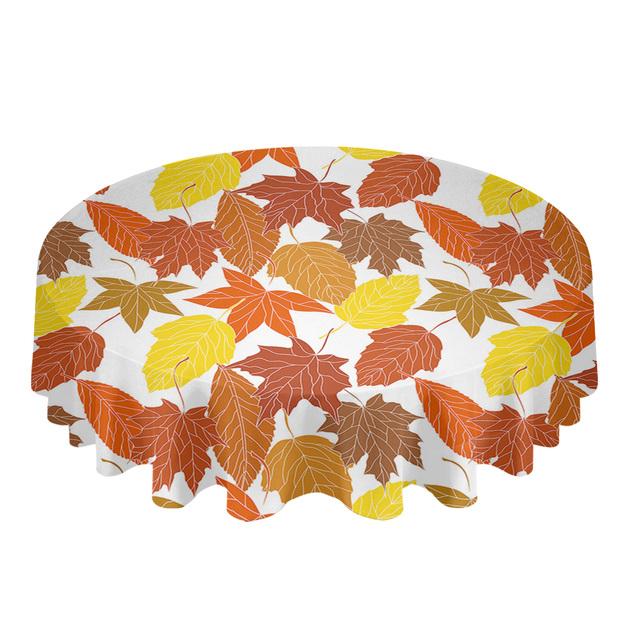 Осенние листья клена градиент круглая скатерть кухонный декор водонепроницаемая скатерть обеденный журнальный столик чехол коврик для пикника