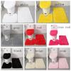 3pcs/set Fluffy Hairs Toilet Lid Cover Rugs Solid Color Shower Carpets Sets  Shower Room