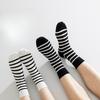 Women's Spring and Autumn Versatile Pure Cotton Striped School Thigh High Socks