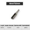 65.80.100.120.135mm Length Open Hex Nut Driver Socket Slotted Impact Electric Hex Shank Slotted Drill Bit Sockets Wrench Tool