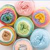 5-strand Milk Cotton Segment Dyed Rainbow Cotton Hand Woven Wool Scarf Pillow Blanket Material Wool