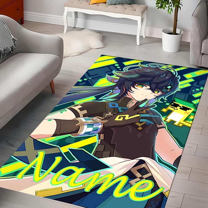 Custom personalization Genshin Impact characters Area Rug - Perfect For Kitchen, Bathroom,Laundry Room Decor Large Size Available,Gift All Seasons