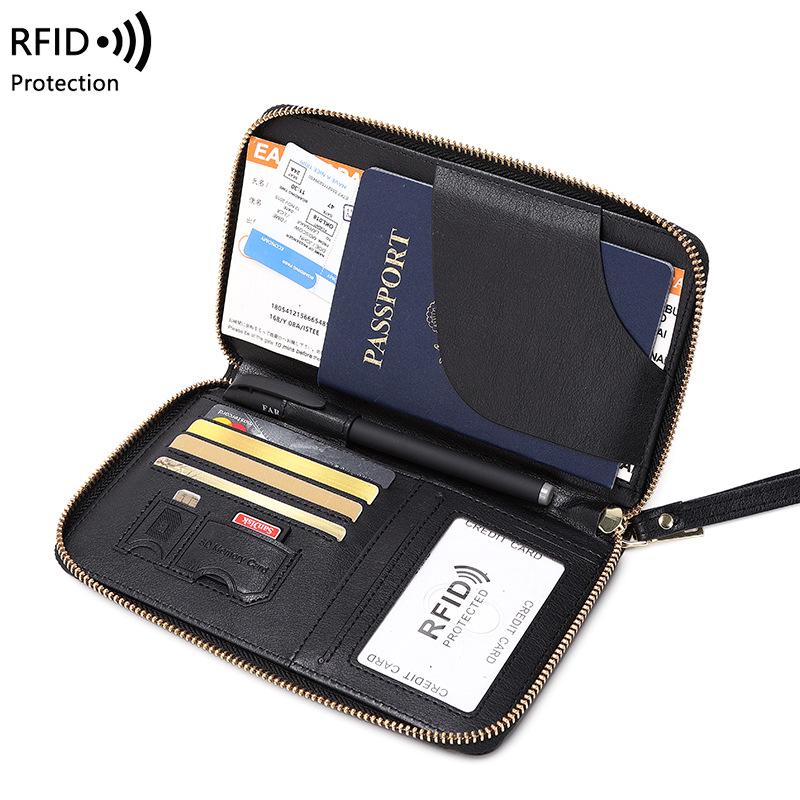RFID-кошелек для паспорта и органайзер для билетов 2025: Стильная, Многофункциональная Дорожная Сумка на Молнии