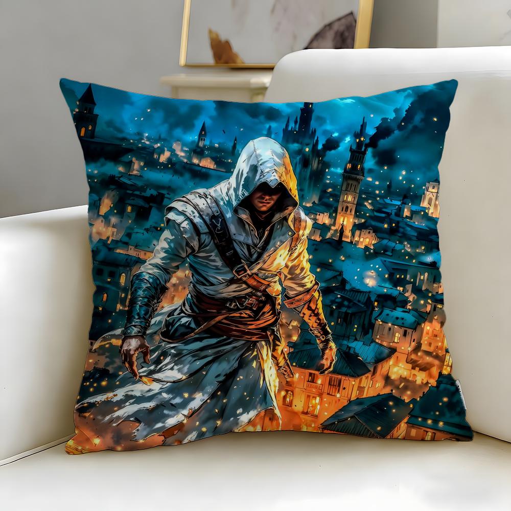 Классическая игра Assassin's Creed Наволочка Мягкая и Легко стирающаяся – Универсальная для Дивана, Кровати, Путешествий и Офиса