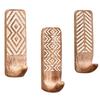3pcs Wooden Wooden Wall Hooks Space Saving Home Organizer Heavy Duty Wall Hanging Hanger  Porch